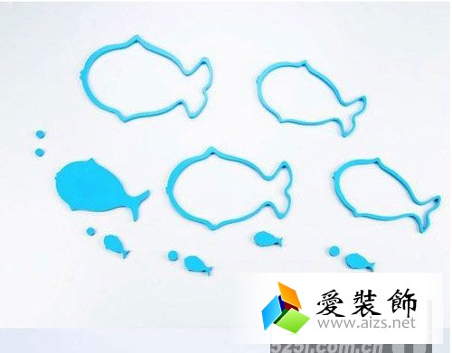 小鱼儿游墙贴
