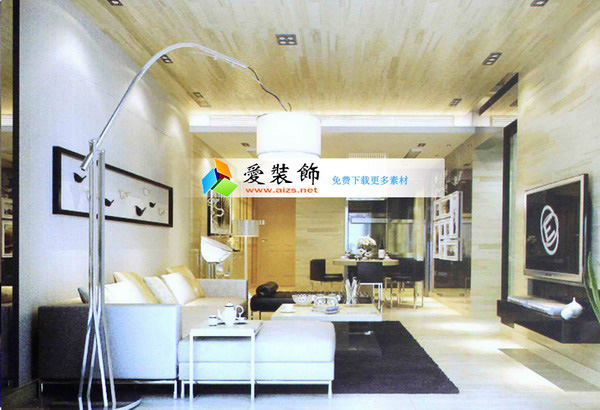 3DMAX爱装饰2013客厅装修设计模型带全部素材var灯光参数30