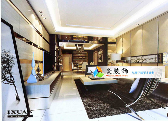 3DMAX爱装饰2013客厅装修设计模型带全部素材var灯光参数38